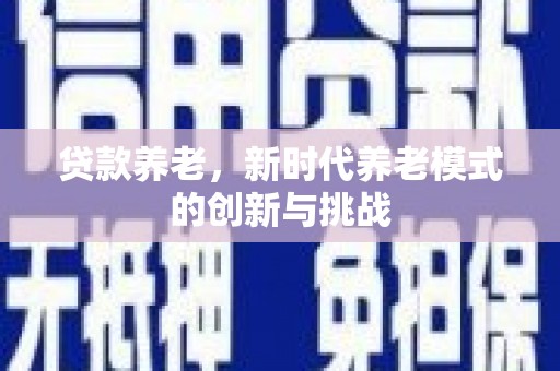 盈江贷款养老，新时代养老模式的创新与挑战