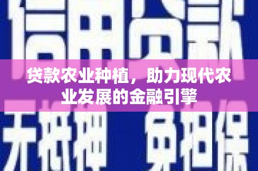 宝鸡贷款农业种植，助力现代农业发展的金融引擎