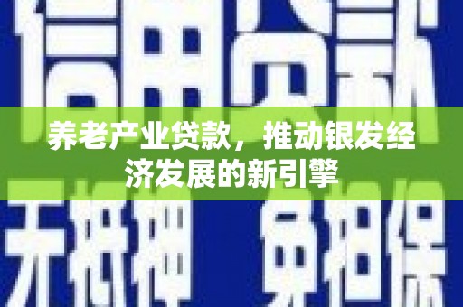 江孜养老产业贷款，推动银发经济发展的新引擎