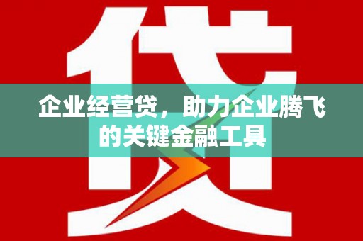 三民企业经营贷，助力企业腾飞的关键金融工具