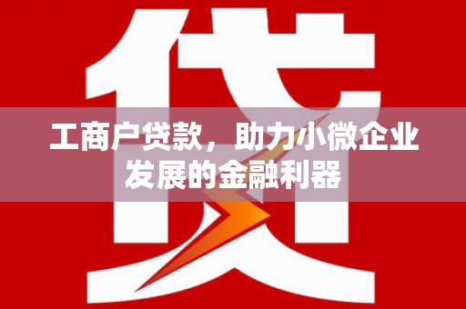 巴林左旗工商户贷款，助力小微企业发展的金融利器