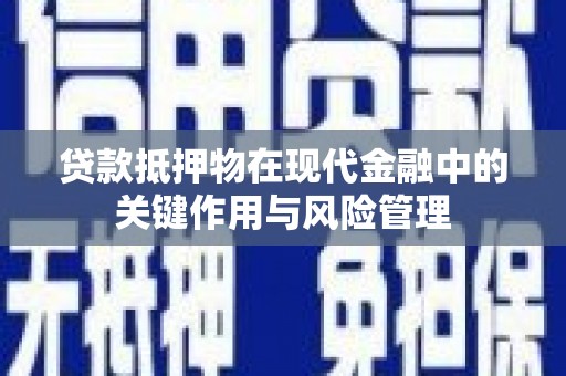 远安贷款抵押物在现代金融中的关键作用与风险管理