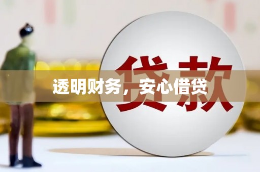 万秀透明财务，安心借贷