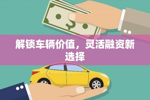 秦汉解锁车辆价值，灵活融资新选择